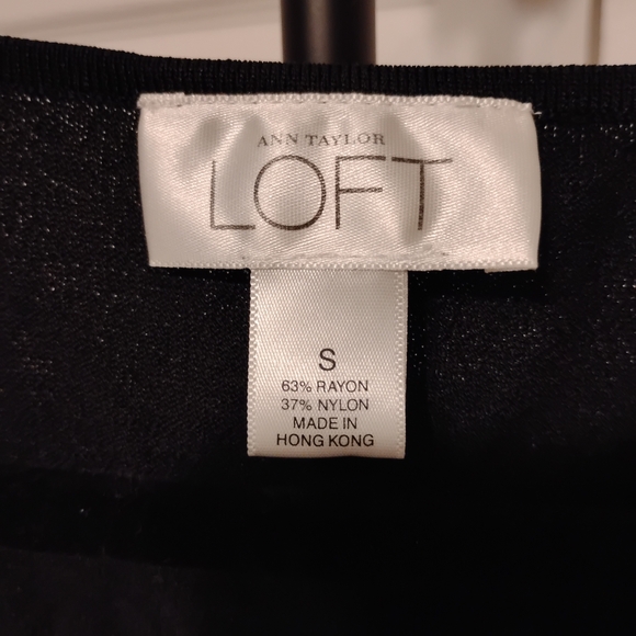 Loft Elegant Black Women's Top Size S - Picture 2 of 5